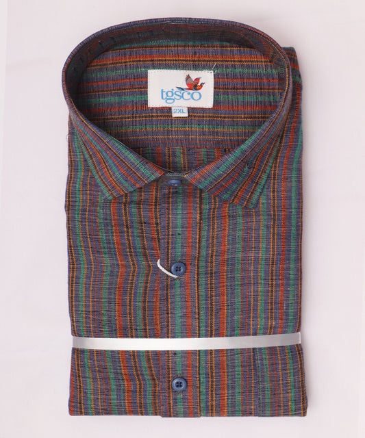 Multi-color handloom pochampally shirt