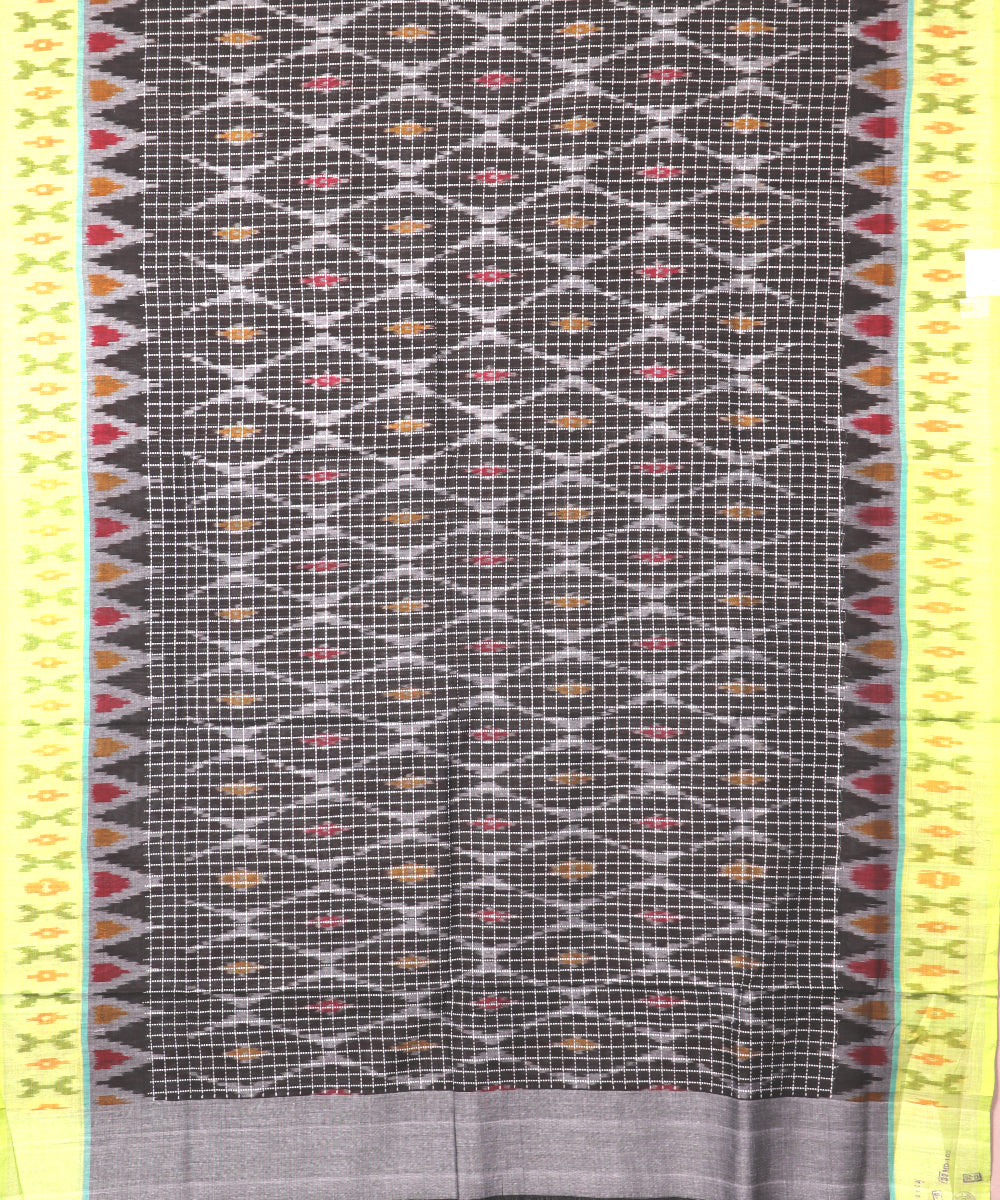 Black color pochampally mercerised muthyampet cotton saree
