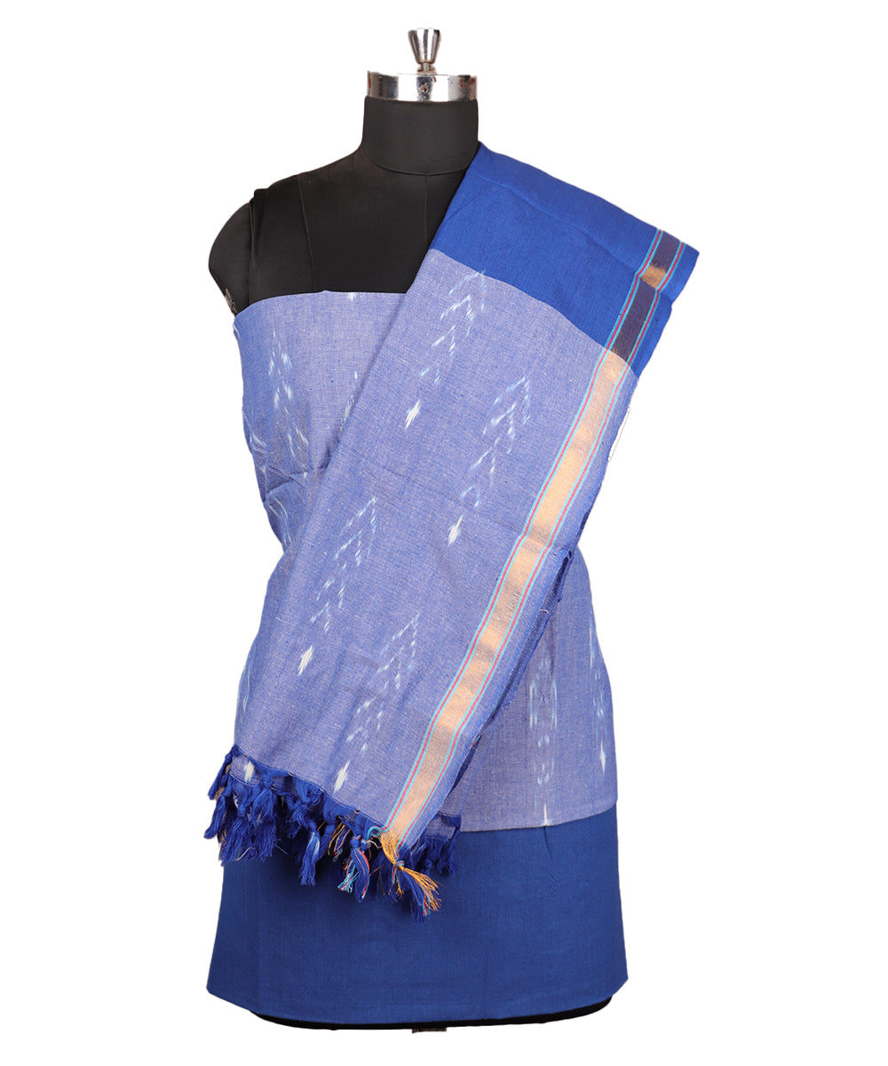 Cornflower blue color handloom pochampally punjabi suit