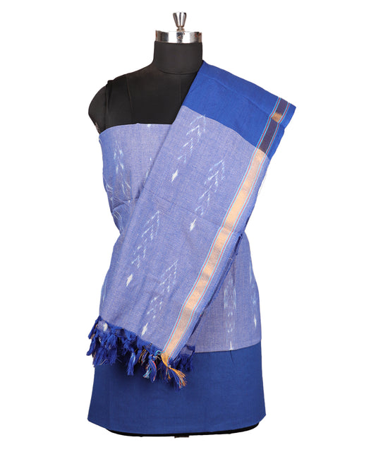Cornflower blue color handloom pochampally punjabi suit