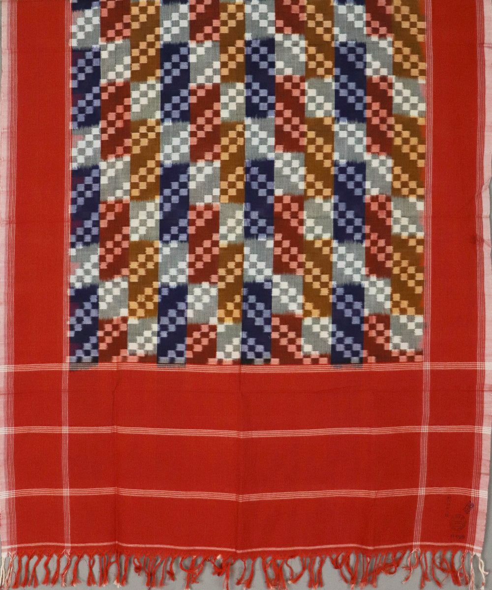 Multi-color handloom pochampally dupatta