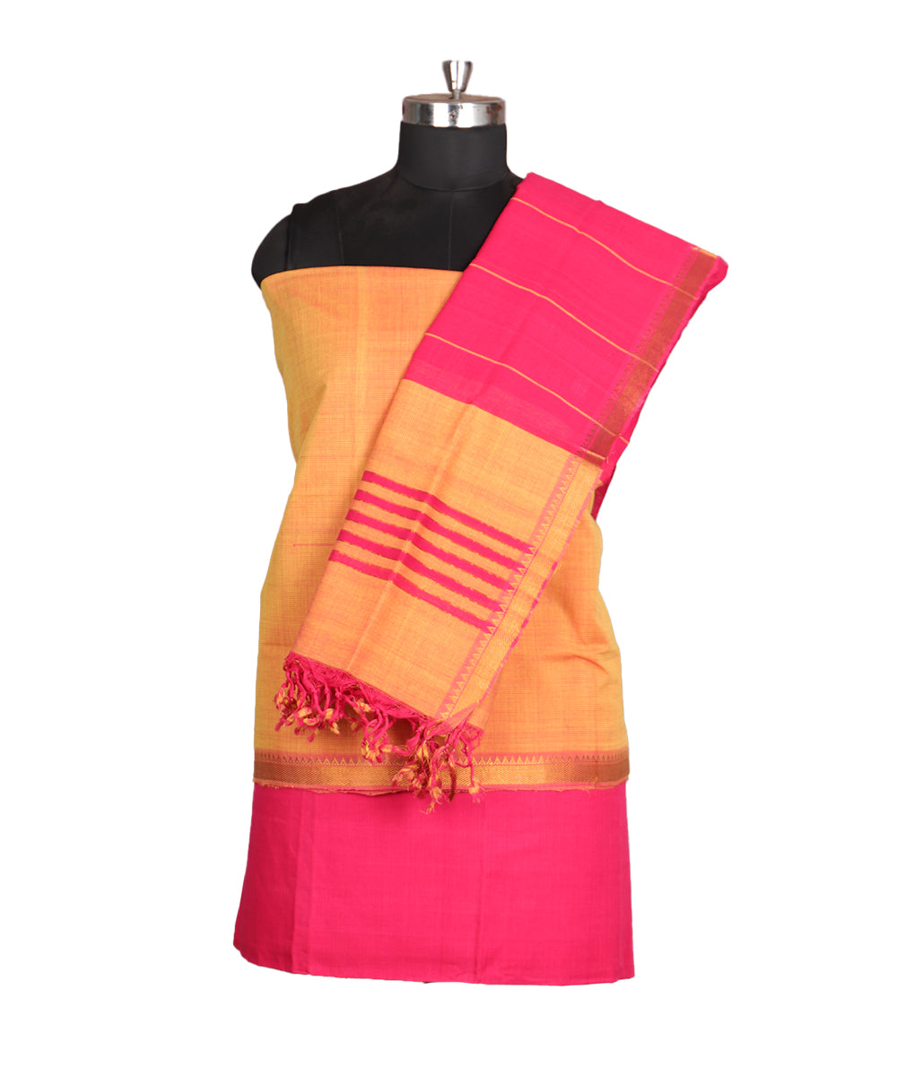 Handloom mangalagiri cotton suit