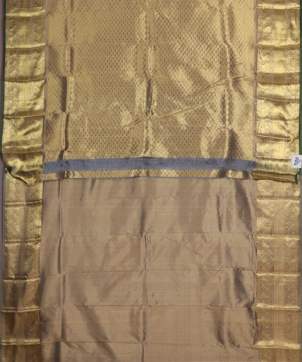 Ecru color handllom ramappa silk saree