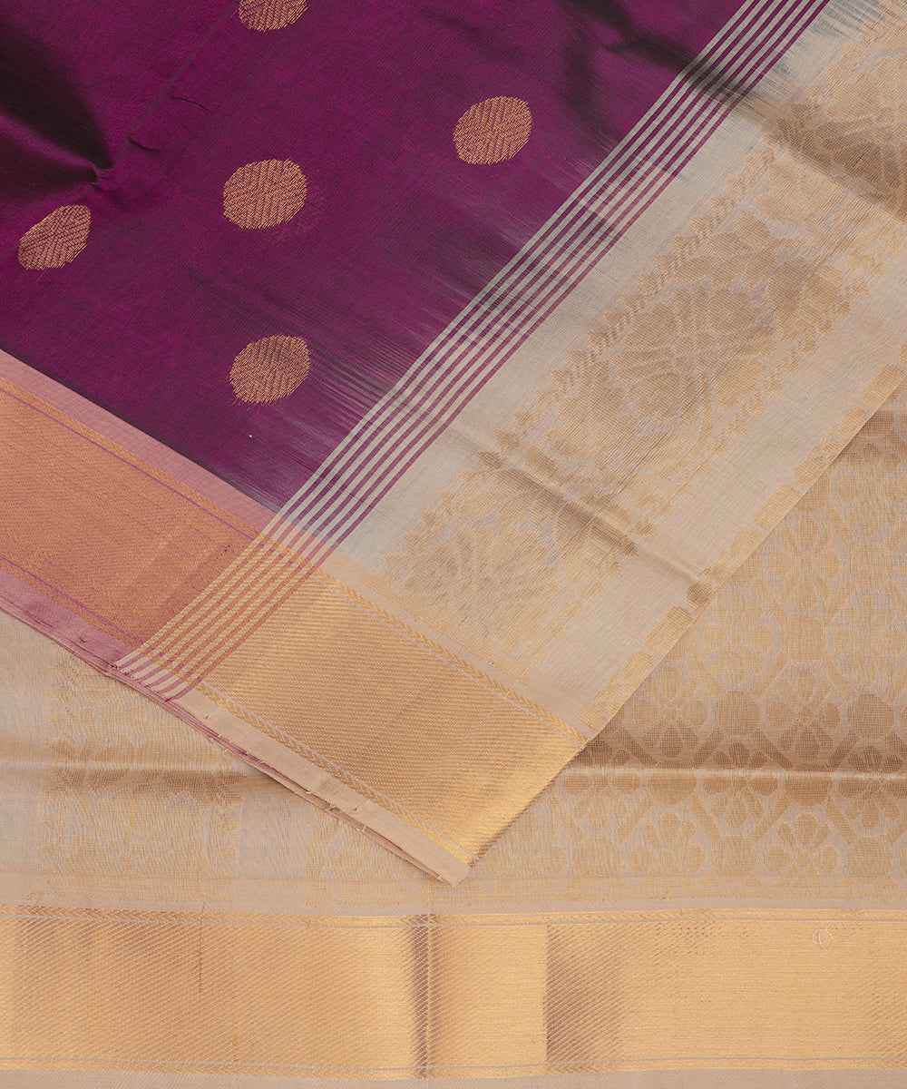 Lollipop violet color handloom madhavaram sico saree