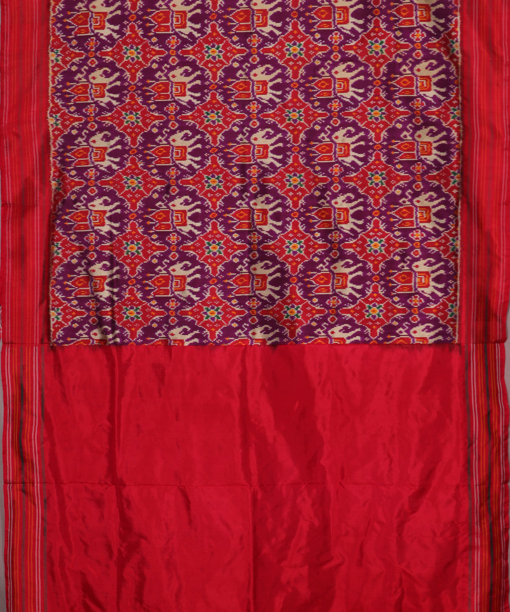 Indigo blue color handloom rajkot silk saree