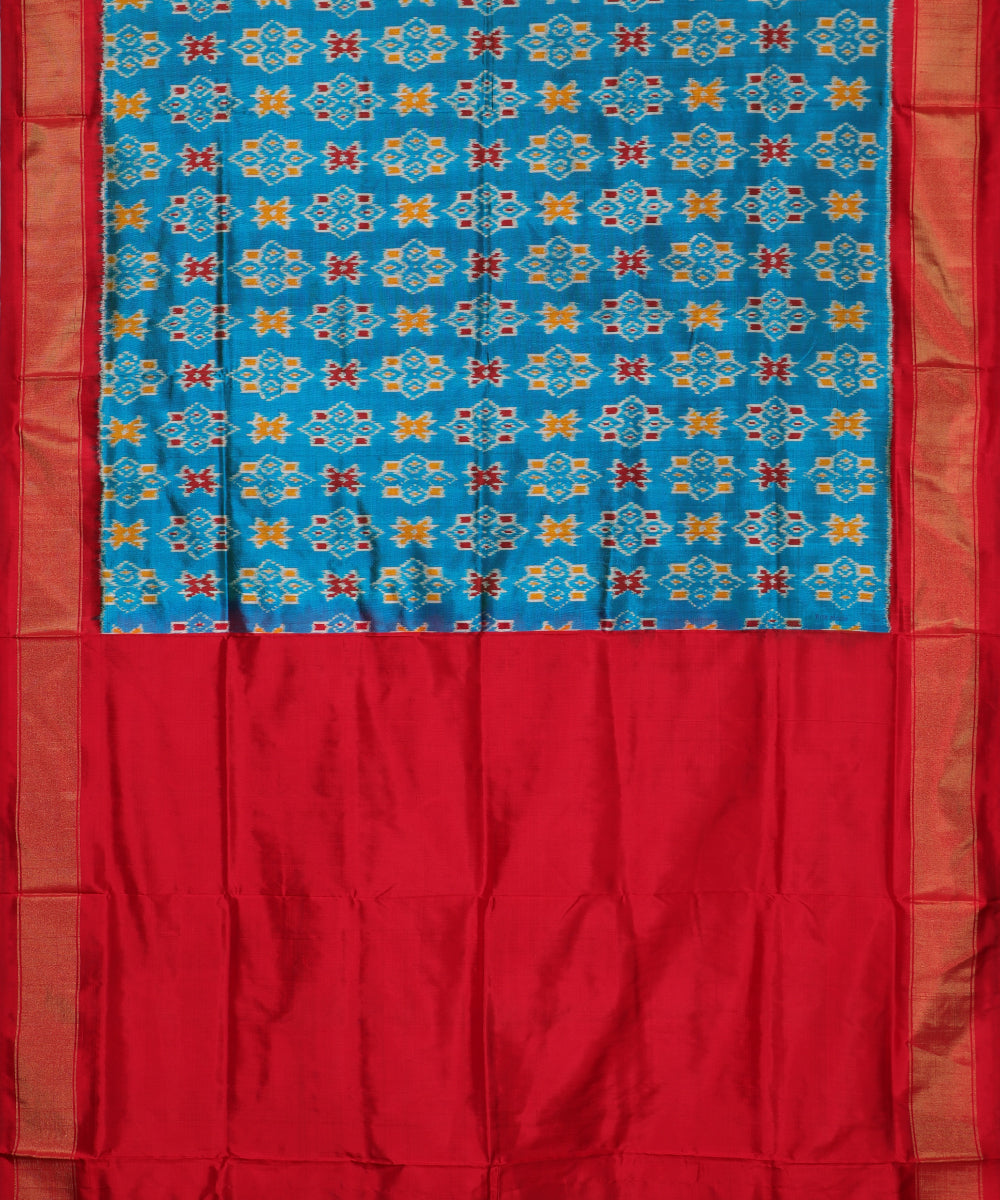 Pine color handloom rajkot silk saree