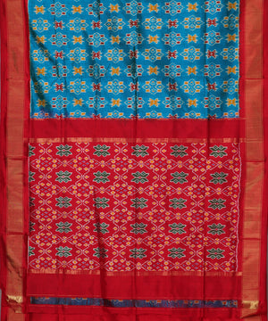 Pine color handloom rajkot silk saree