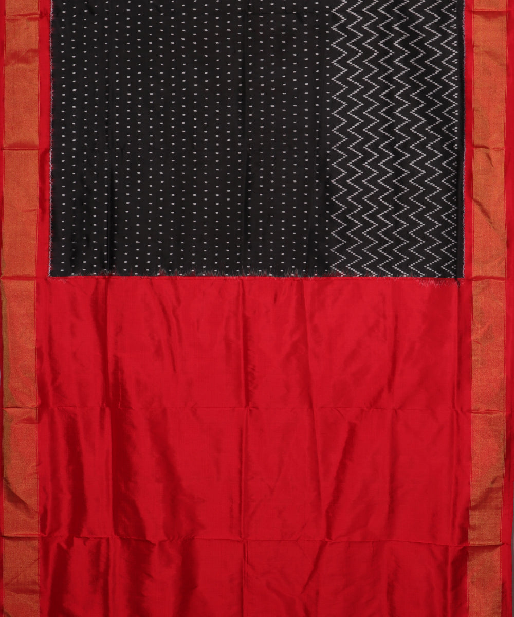 Black color handloom rajkot silk saree