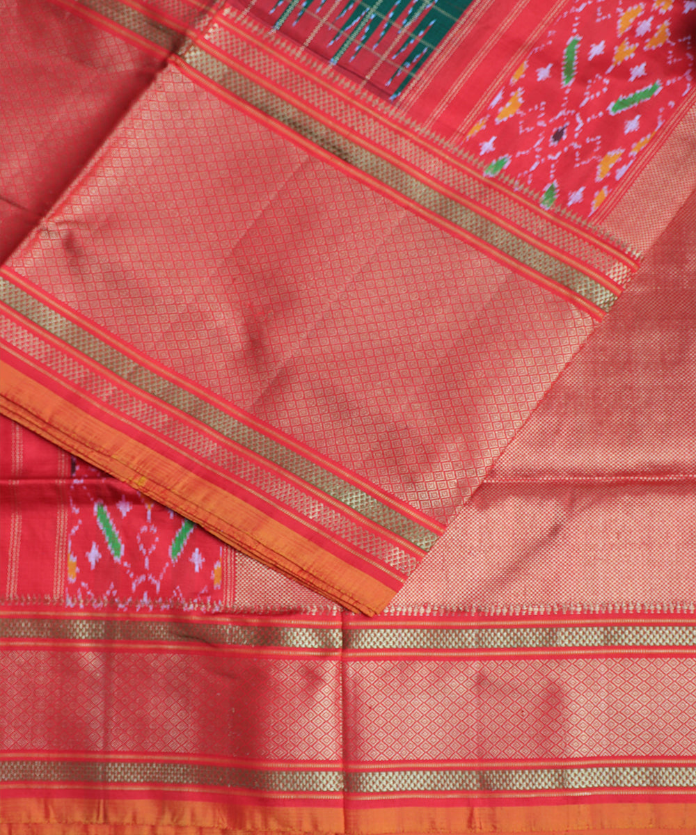 Sacramento green color handloom rajkot silk saree
