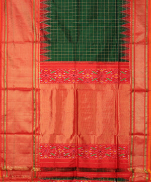 Sacramento green color handloom rajkot silk saree