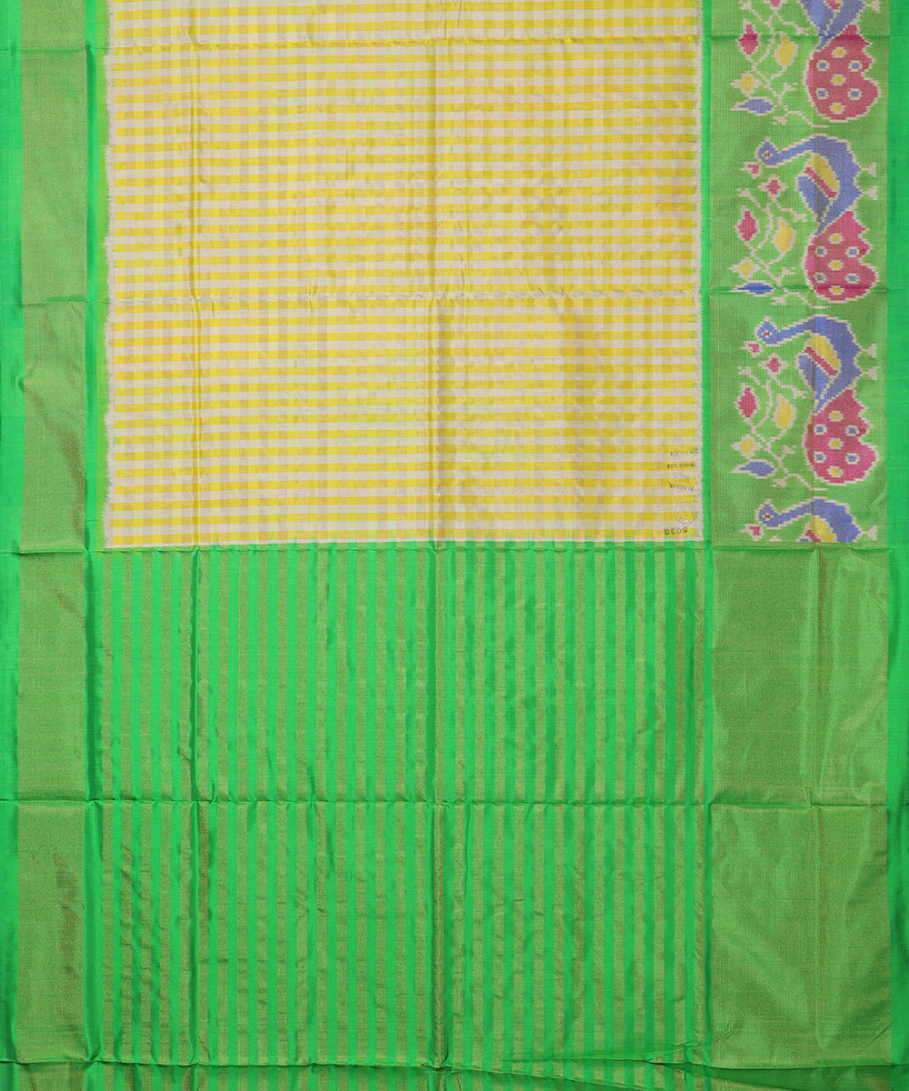 Yellow color handloom rajkot silk saree