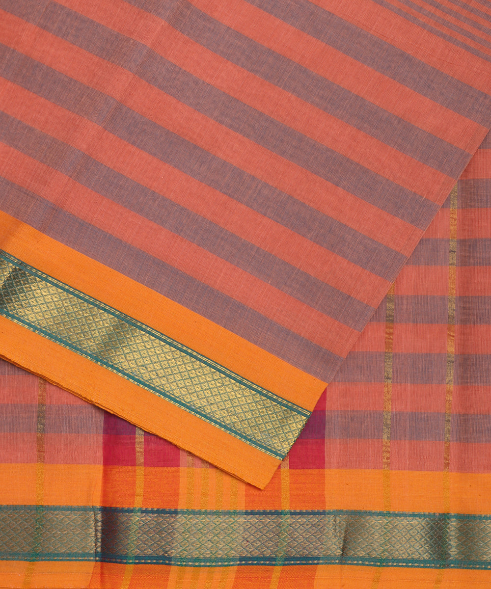 Multi-color handloom narayanpet cotton saree