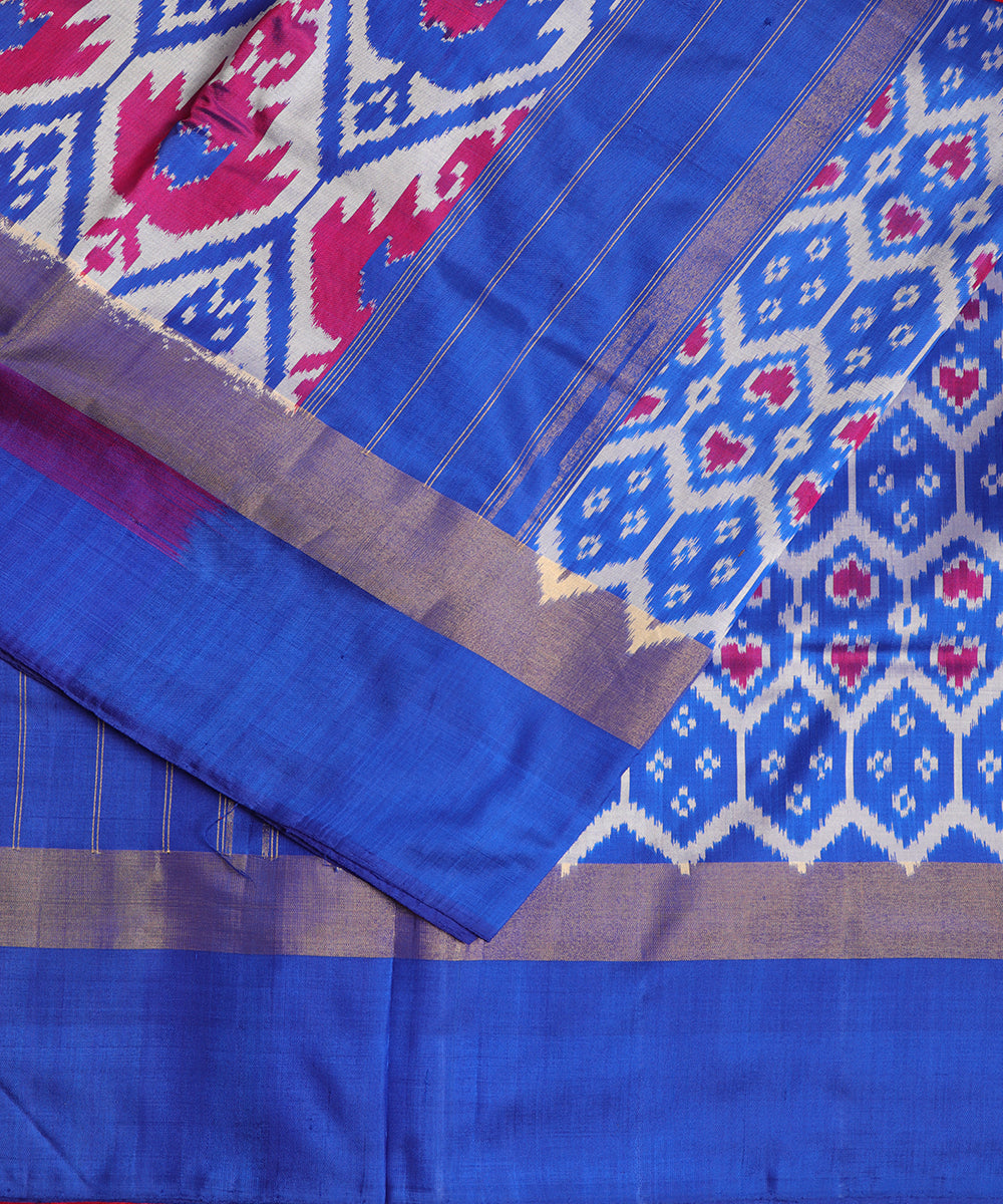 Multi-color handloom rajkot silk saree