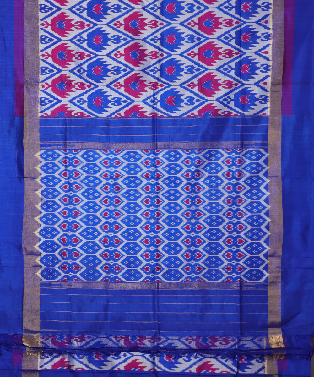 Multi-color handloom rajkot silk saree