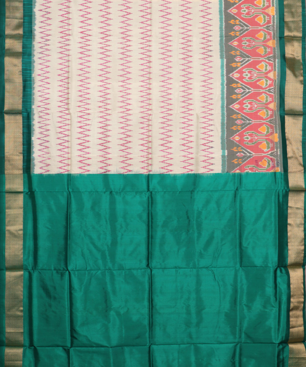 Peach color handloom rajkot silk saree