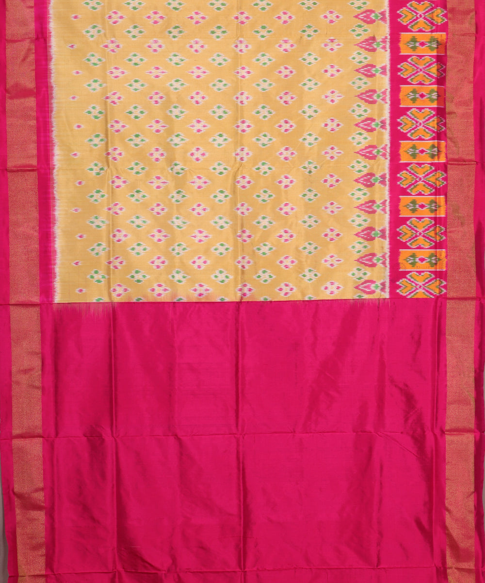 Mellow color handloom rajkot silk saree