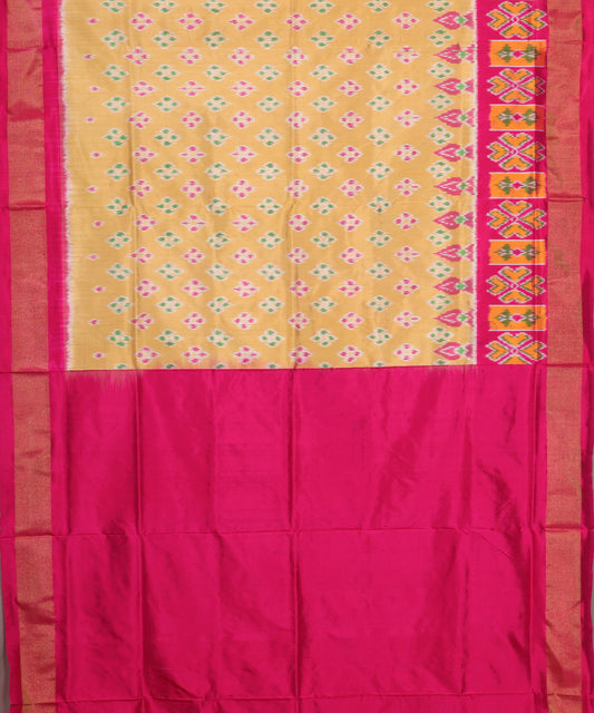 Mellow color handloom rajkot silk saree