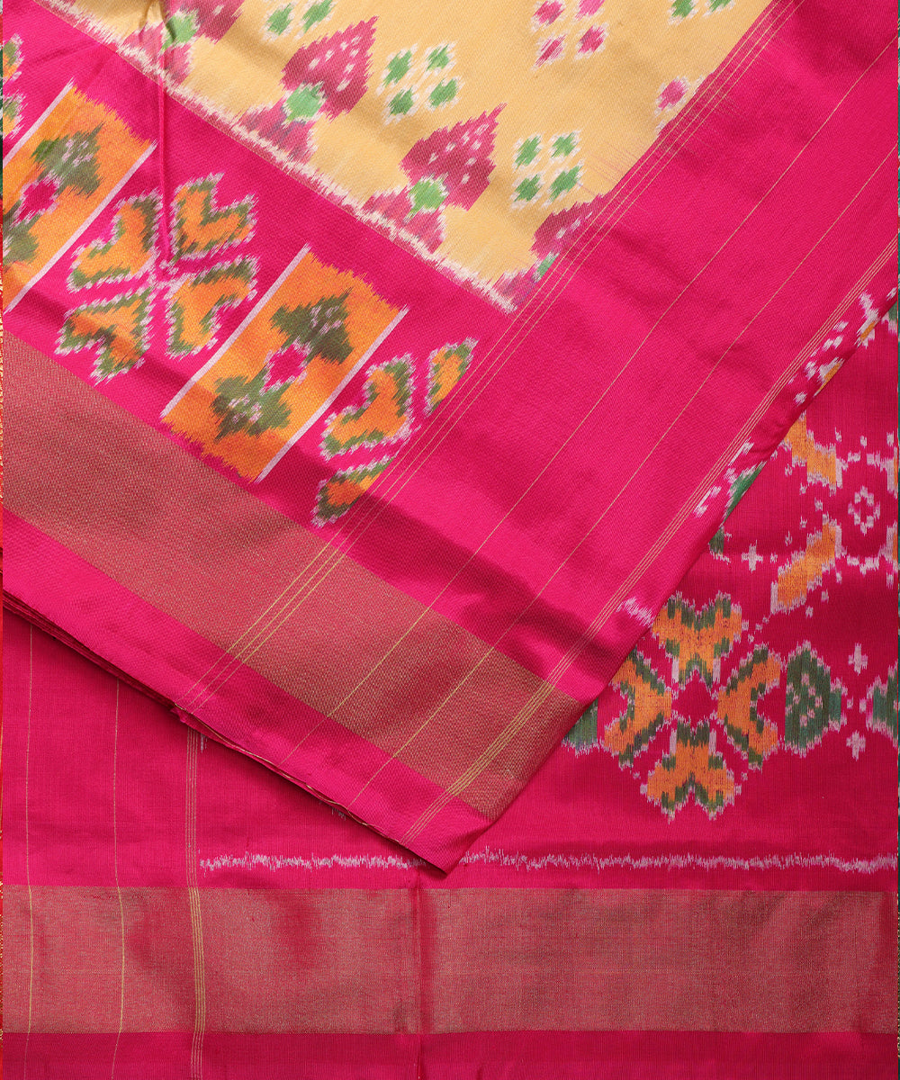 Mellow color handloom rajkot silk saree