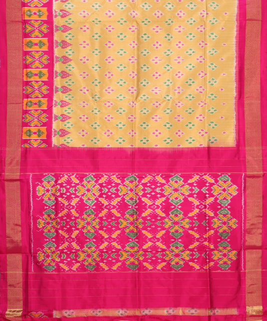 Mellow color handloom rajkot silk saree
