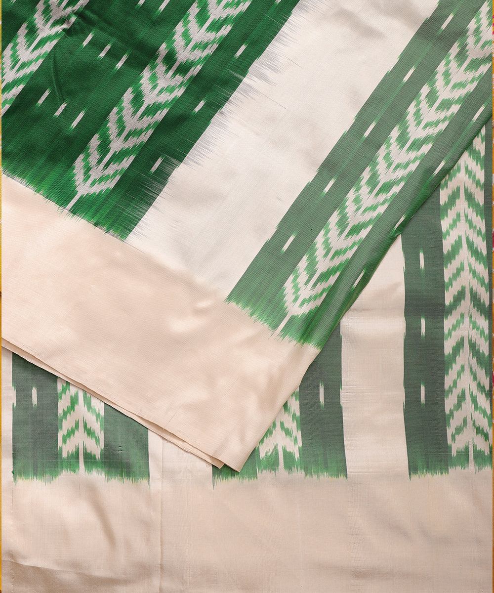 Sacramento green color handloom rajkot silk saree
