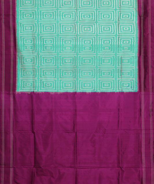 Emerald green color handloom rajkot silk saree