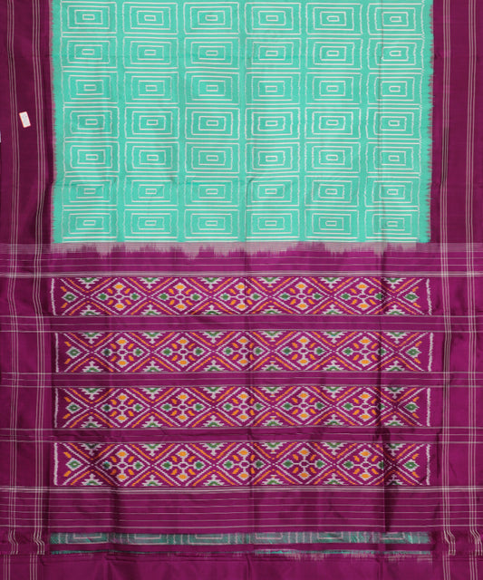 Emerald green color handloom rajkot silk saree