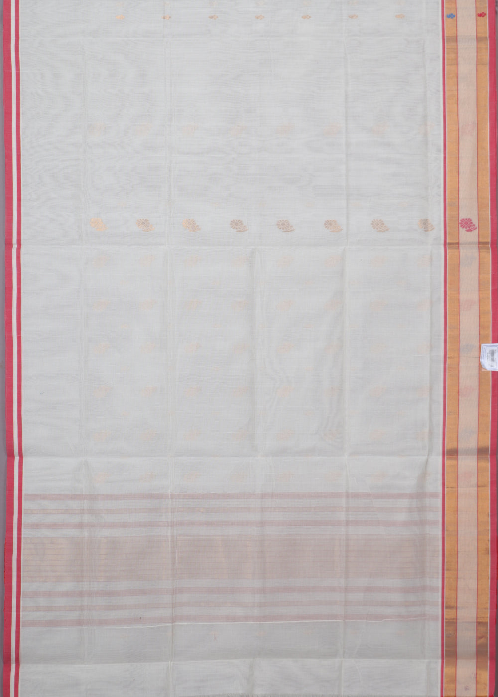 Cream color handloom venkatagiri cotton saree