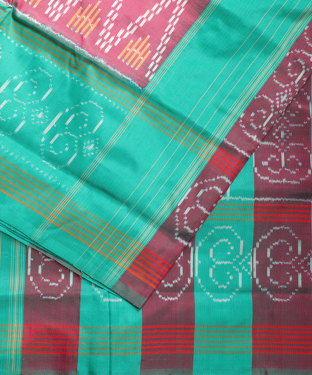 Multi-shade color handloom rajkot silk saree
