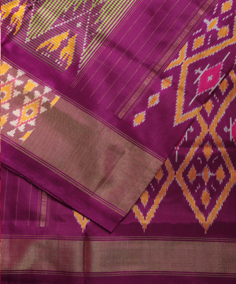Multi color handloom rajkot silk saree