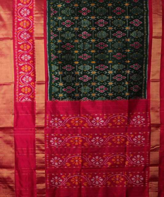 Sacramento green color handloom rajkot silk saree