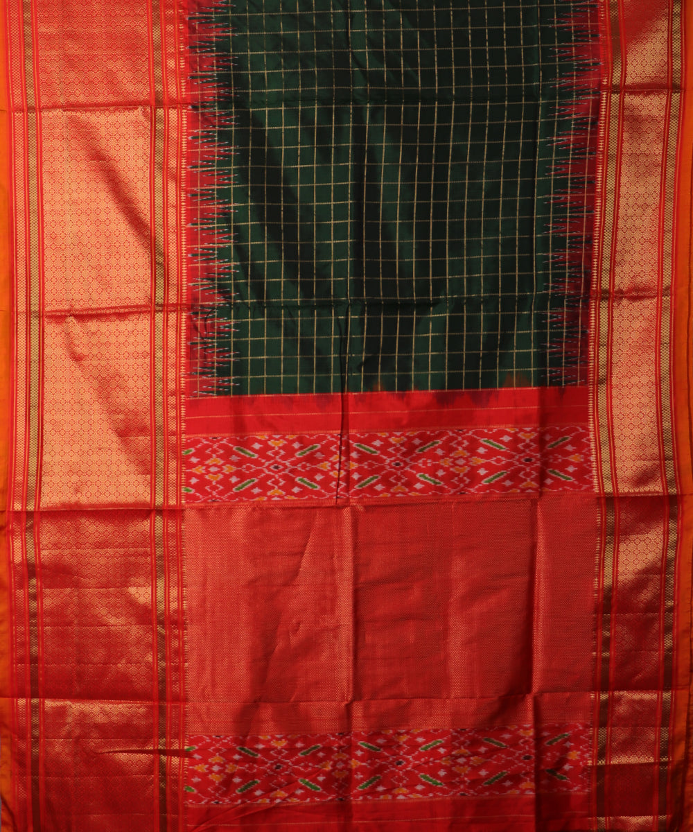 Sacramento green color handloom rajkot silk saree