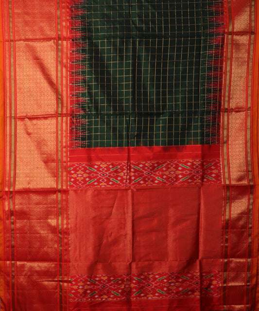 Sacramento green color handloom rajkot silk saree