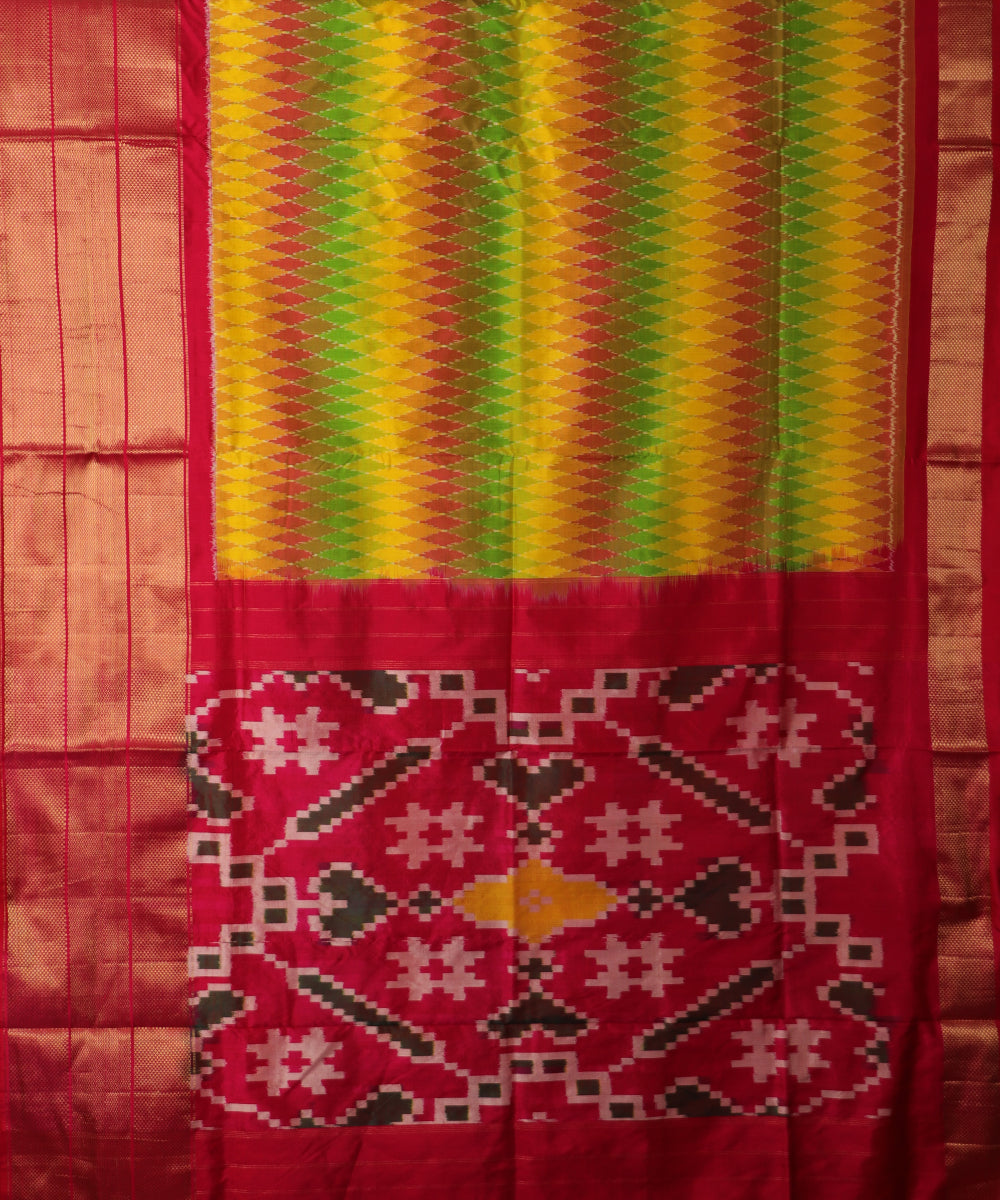 Multi color handloom rajkot silk saree