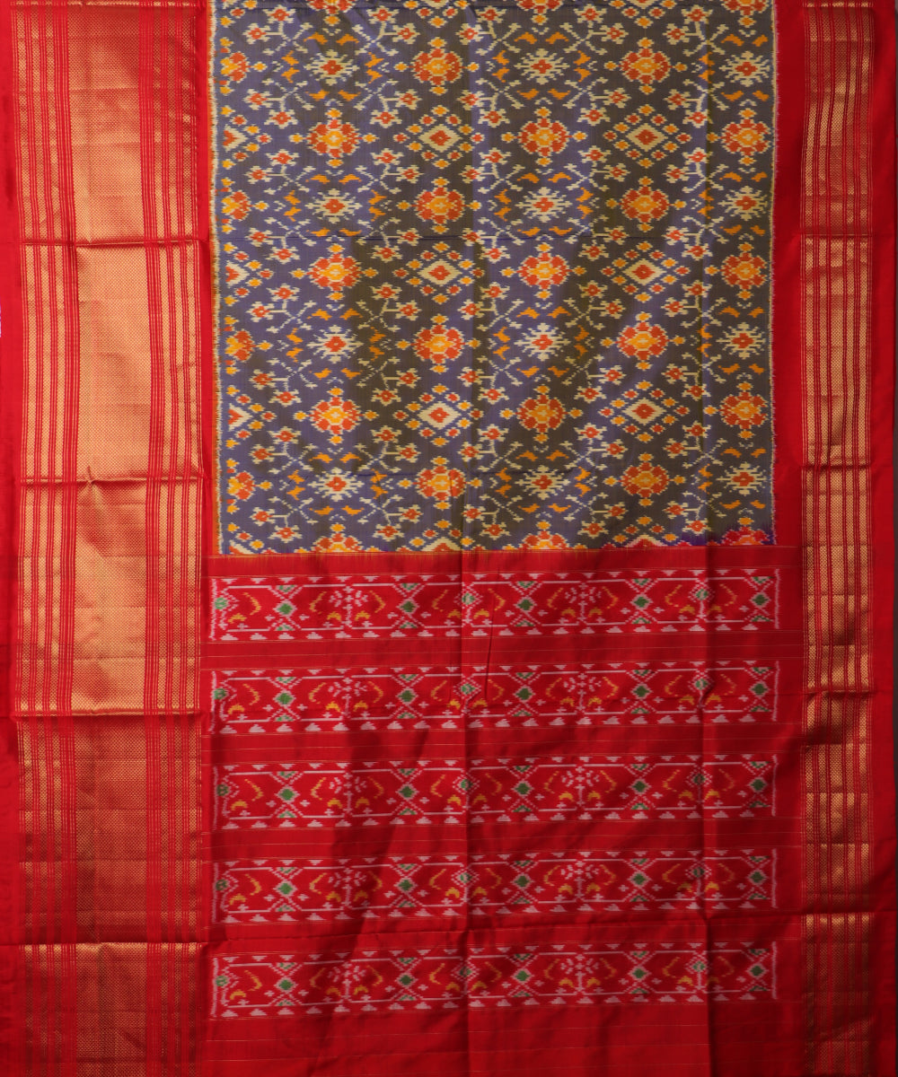 Multi-shade color handloom rajkot silk saree