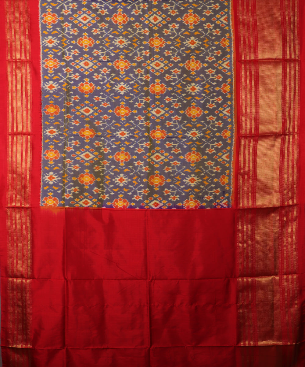 Multi-shade color handloom rajkot silk saree