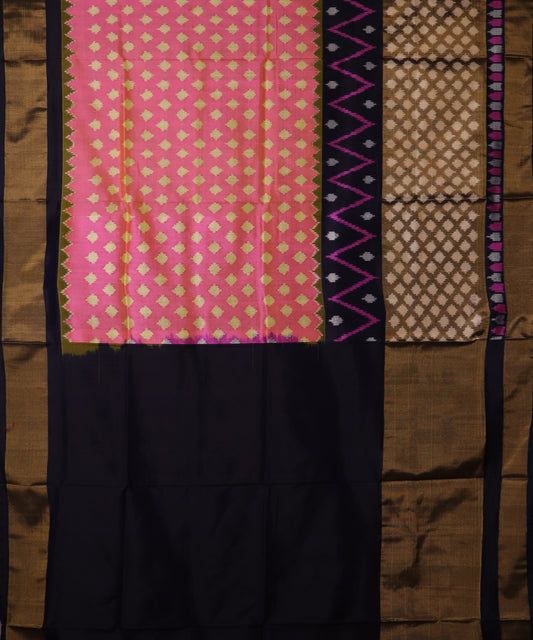Multi-shade handloom rajkot silk saree