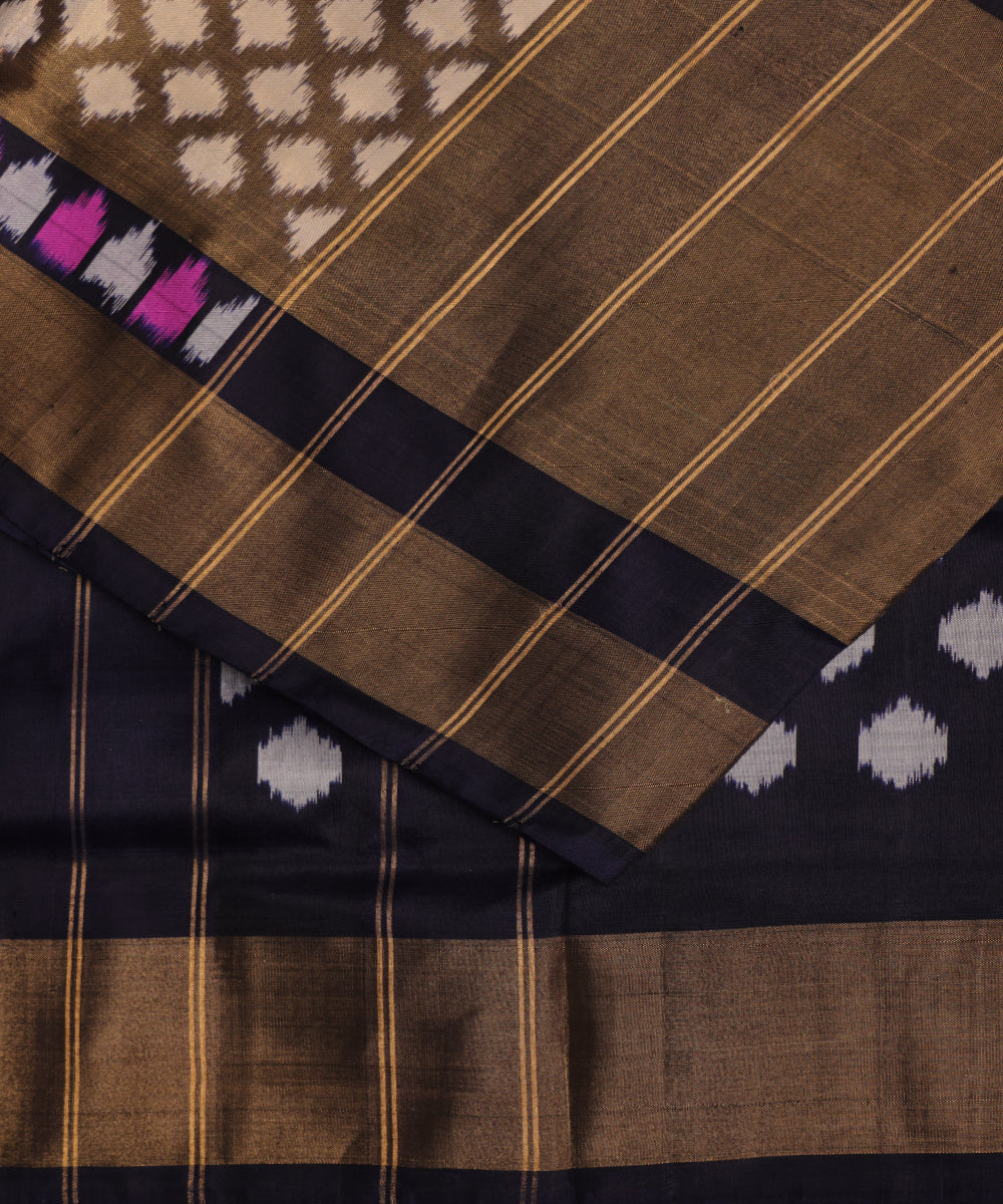 Multi-shade handloom rajkot silk saree