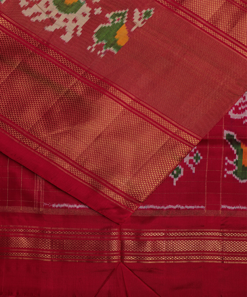 Navy blue color handloom rajkot silk saree