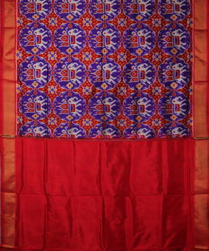 Navy blue color handloom rajkot silk saree