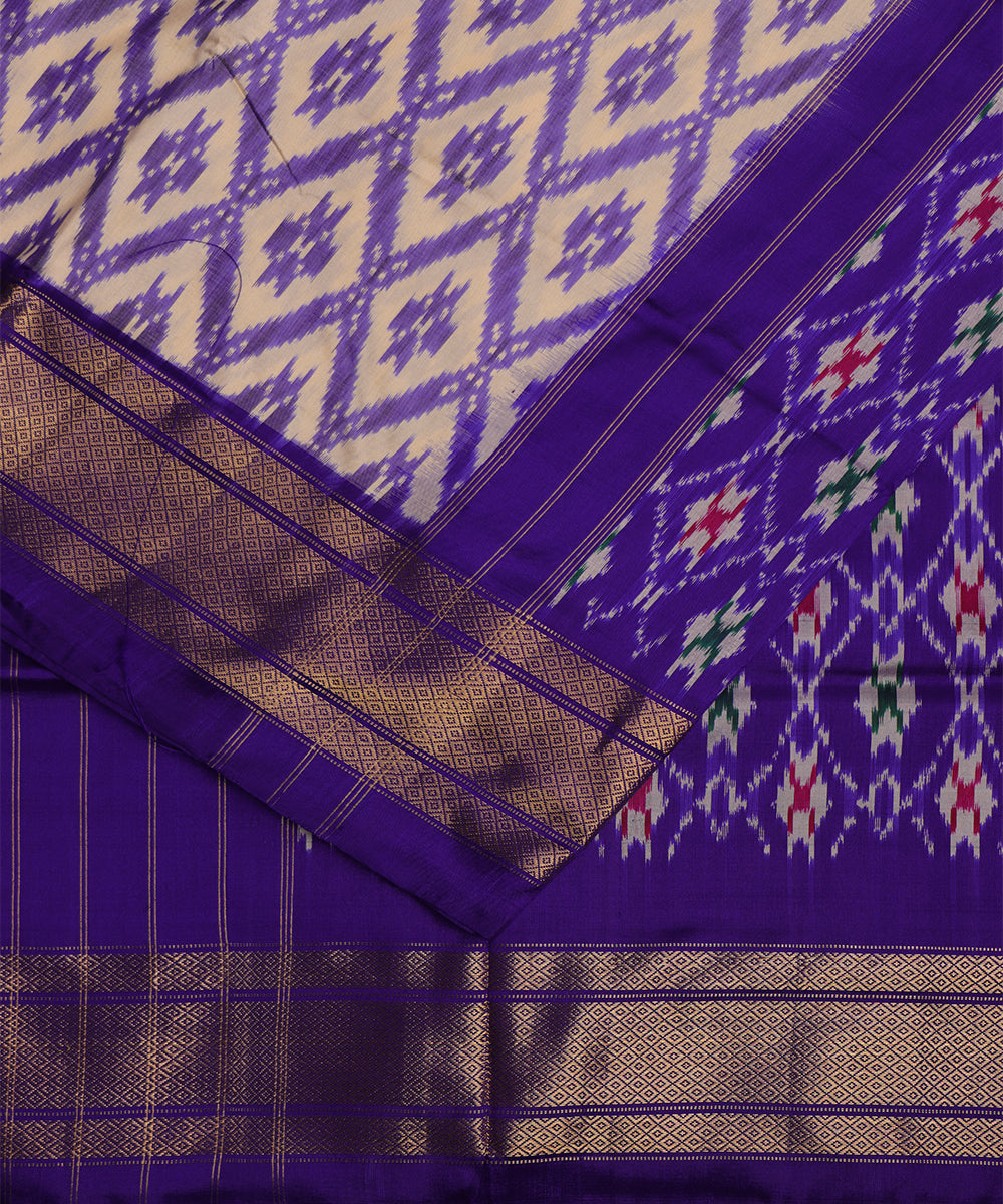 Multi-color handloom rajkot silk saree