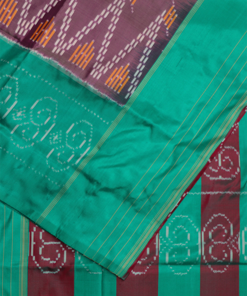 African violet shade handloom rajkot silk saree