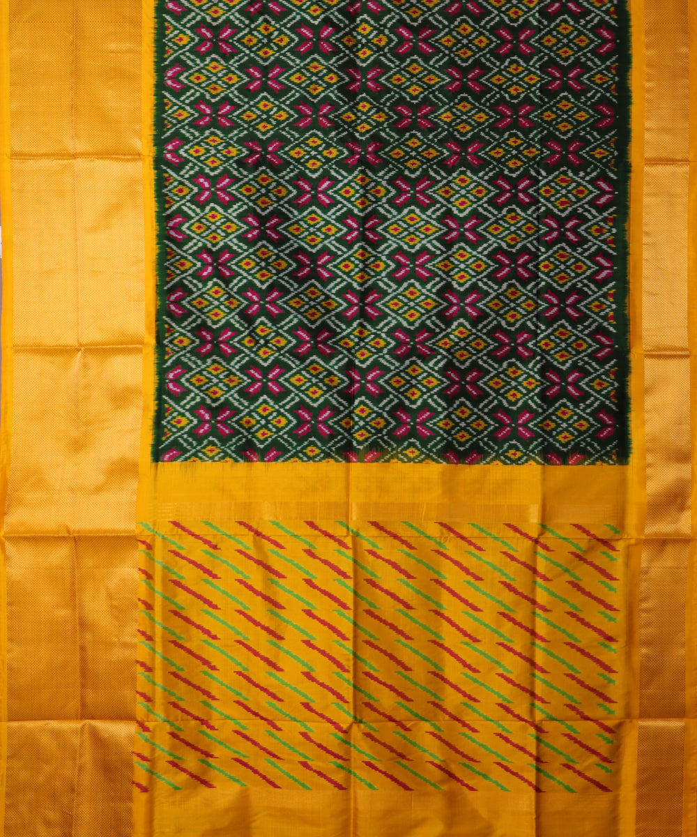 Sacramento green color handloom rajkot silk saree