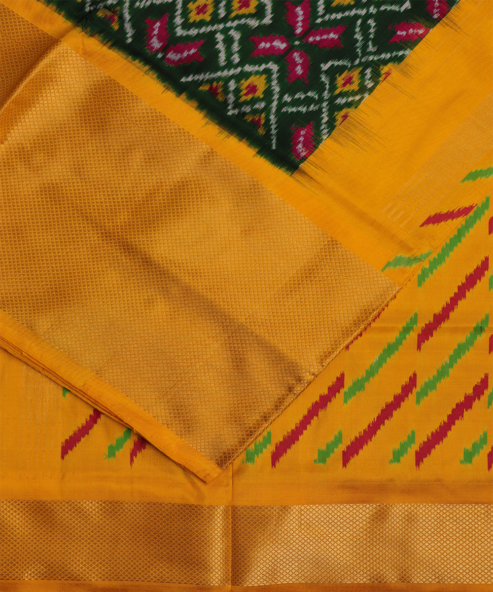 Sacramento green color handloom rajkot silk saree