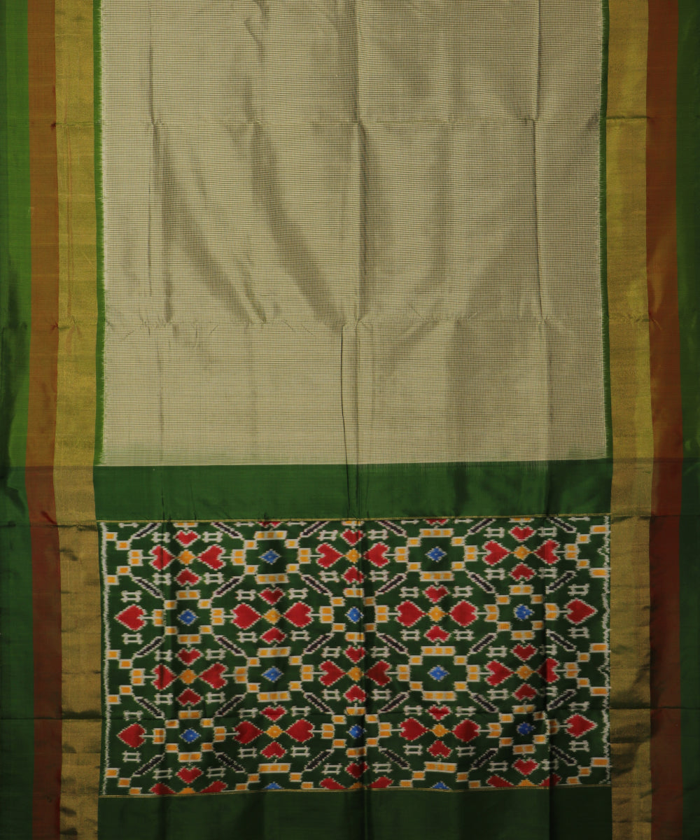 Multi-color handloom rajkot silk saree