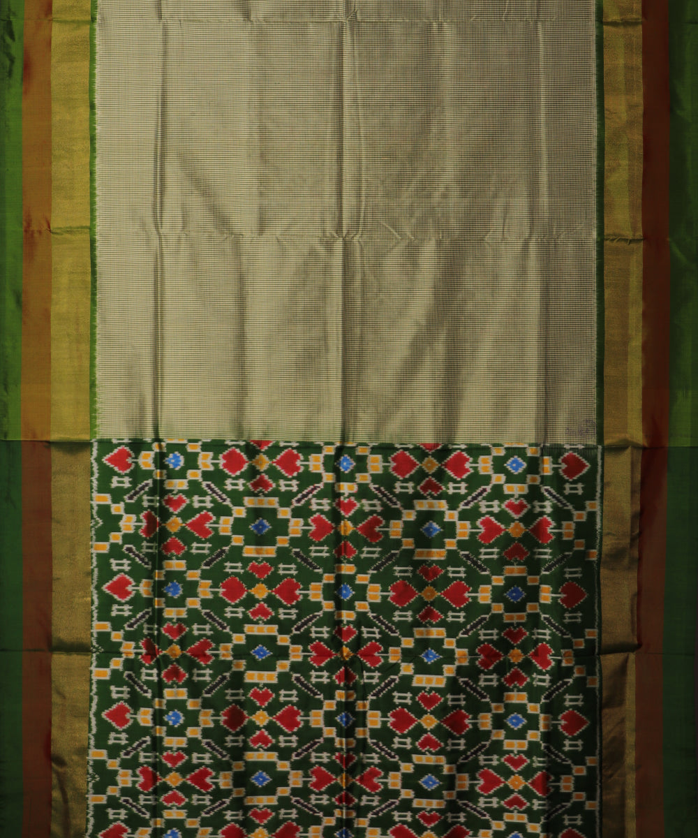 Multi-color handloom rajkot silk saree