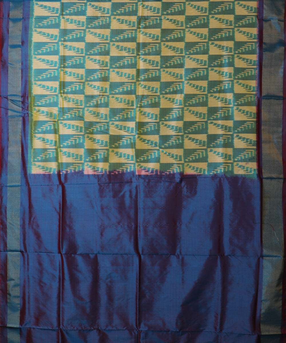 Multi-color handloom rajkot silk saree