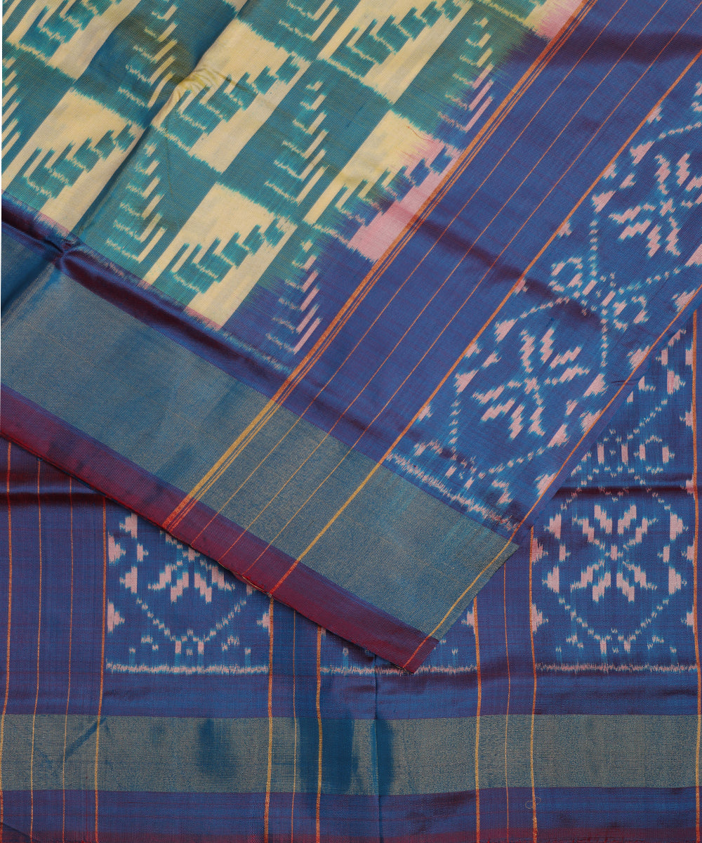 Multi-color handloom rajkot silk saree