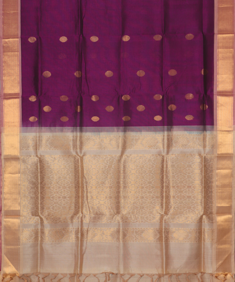 Lollipop violet color handloom madhavaram sico saree