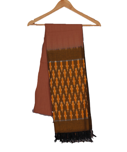 Clay color handloom cotton dupatta