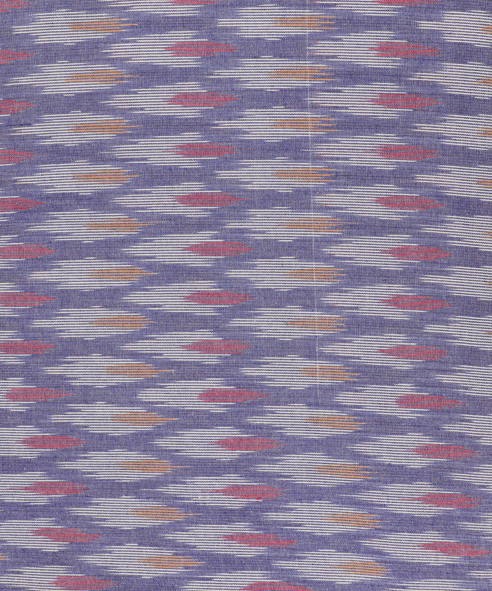 Pigeon blue color handloom pochampally cotton material
